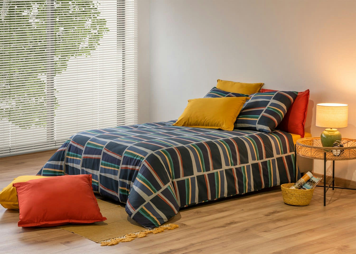 ARTY - Parure housse de couette coton vert 220x240 cm