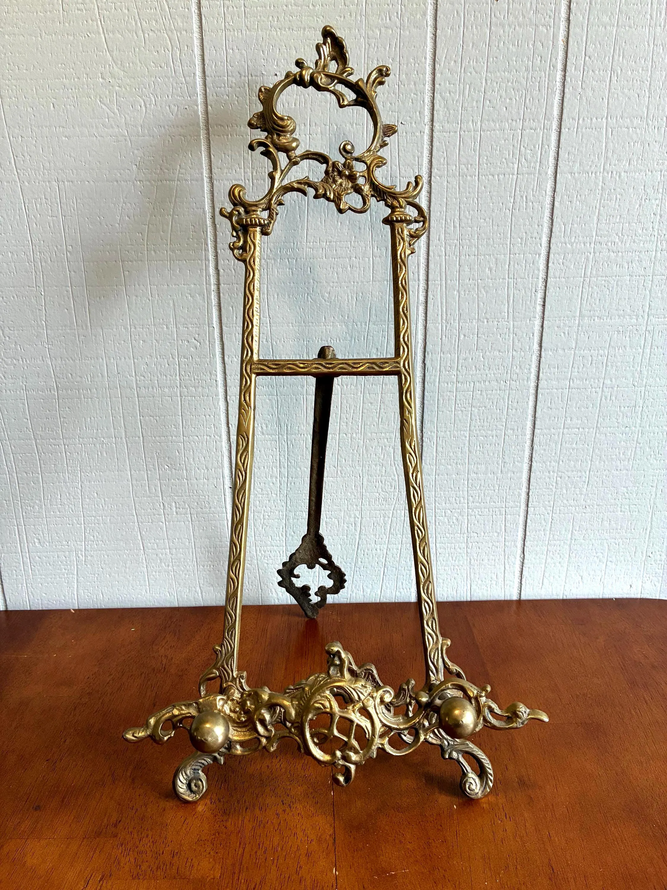 Vintage Large Brass Easel 19”