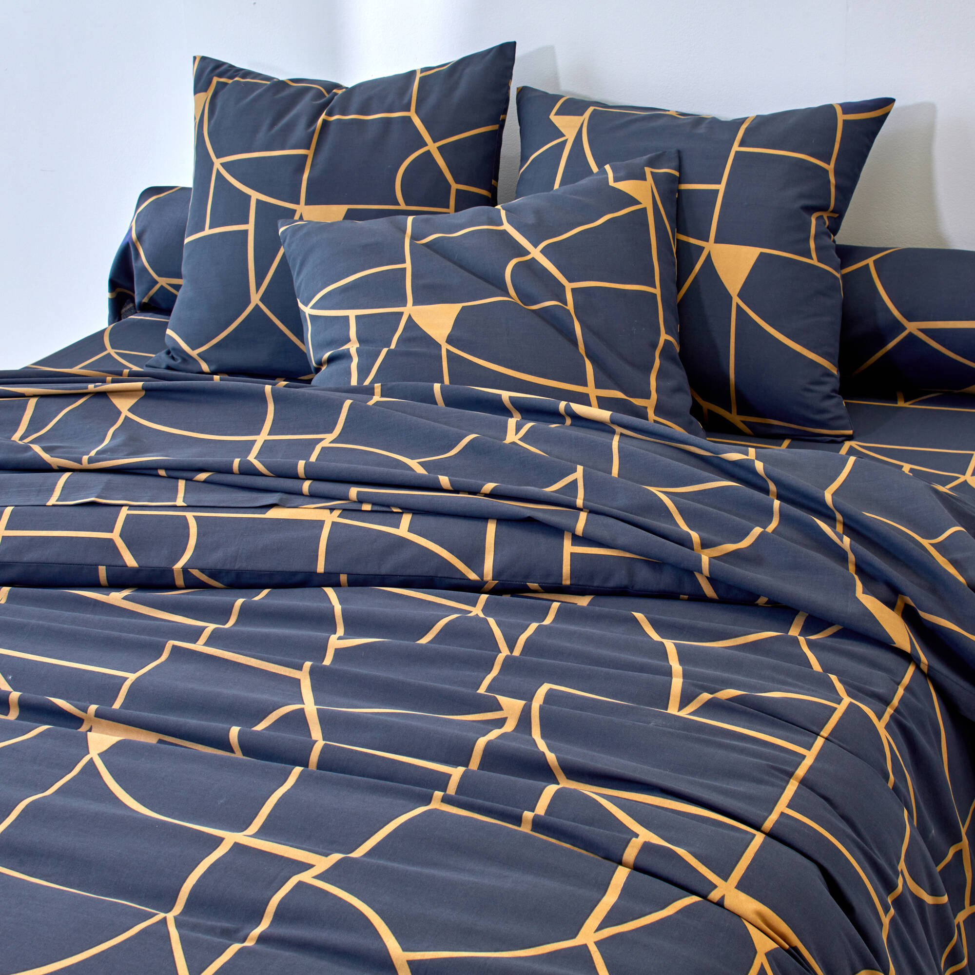 Linge de lit Geoffroy en coton à motifs graphiques
