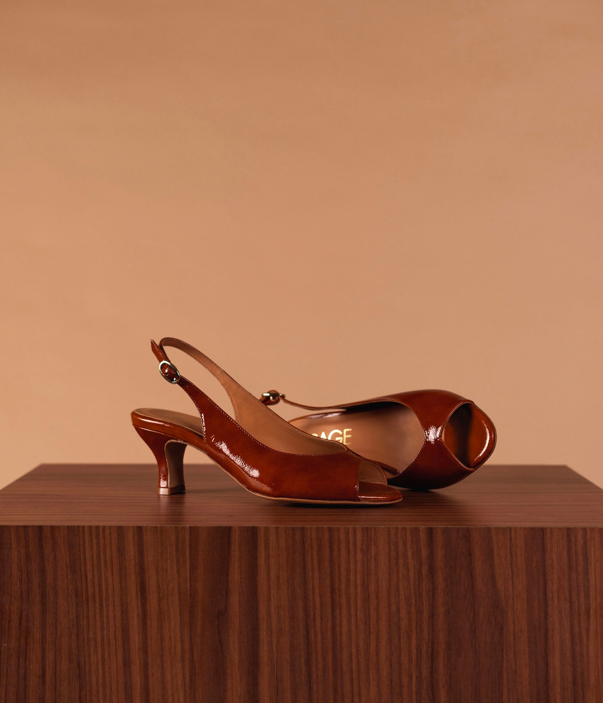 Escarpin Slingback Désir camel