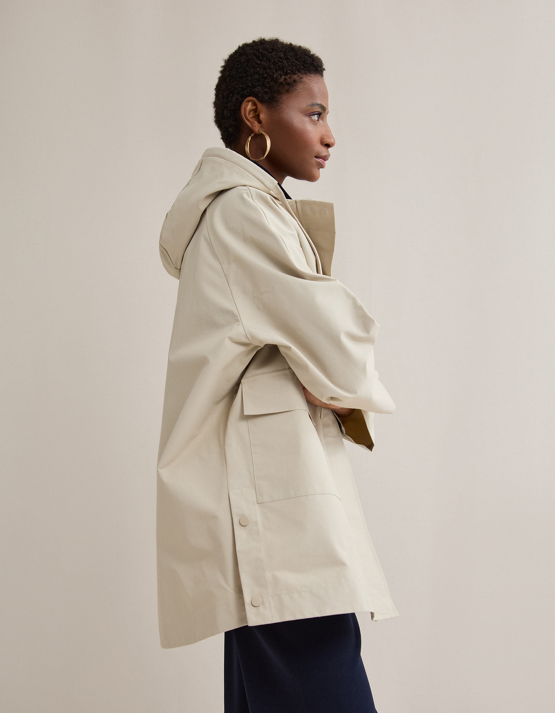 Parka Capuz, Mulher, Bege