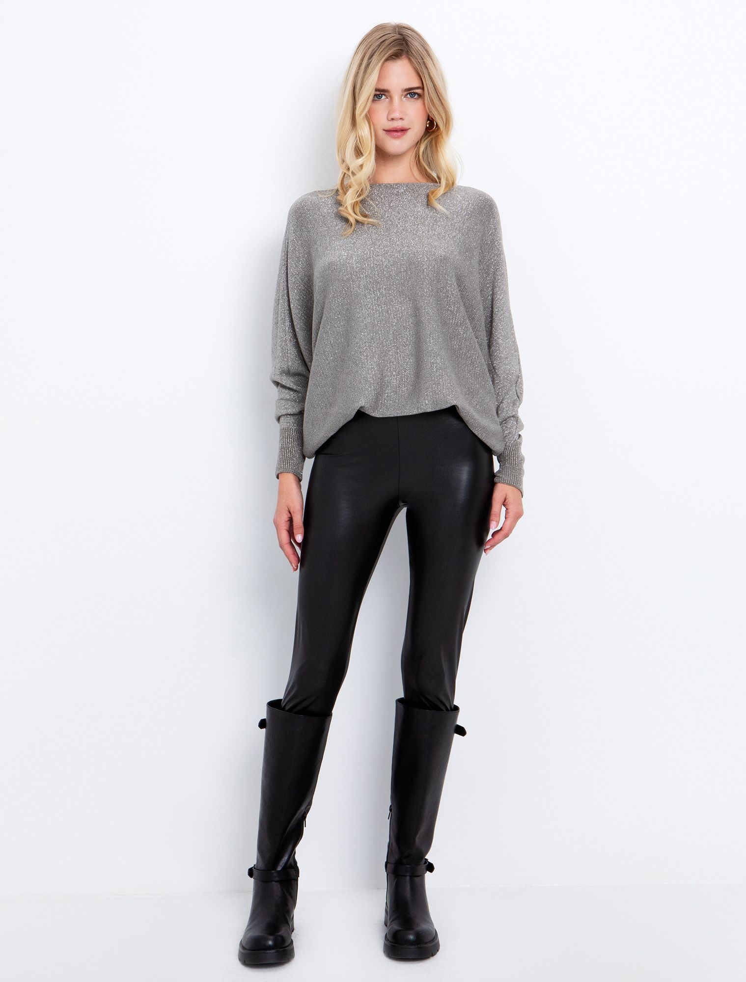 Lurex μπλούζα σε ριχτή γραμμή