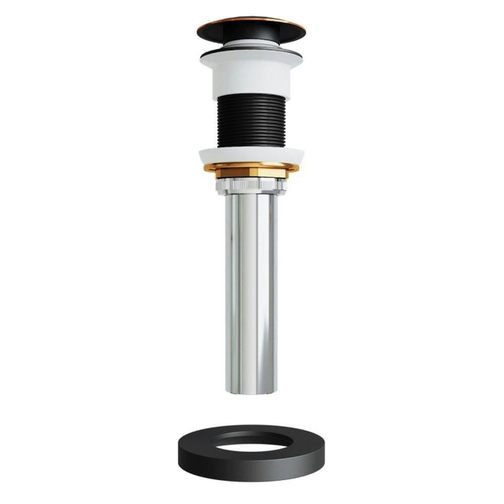 VIGO Solid Brass Vessel Bathroom Sink Pop-Up Drain, Fits 1-3/4-in Hole, Matte Black
