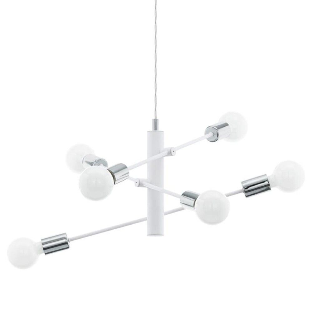 TAKLAMPE EGLO GRADOLI 6L HVIT/KROM