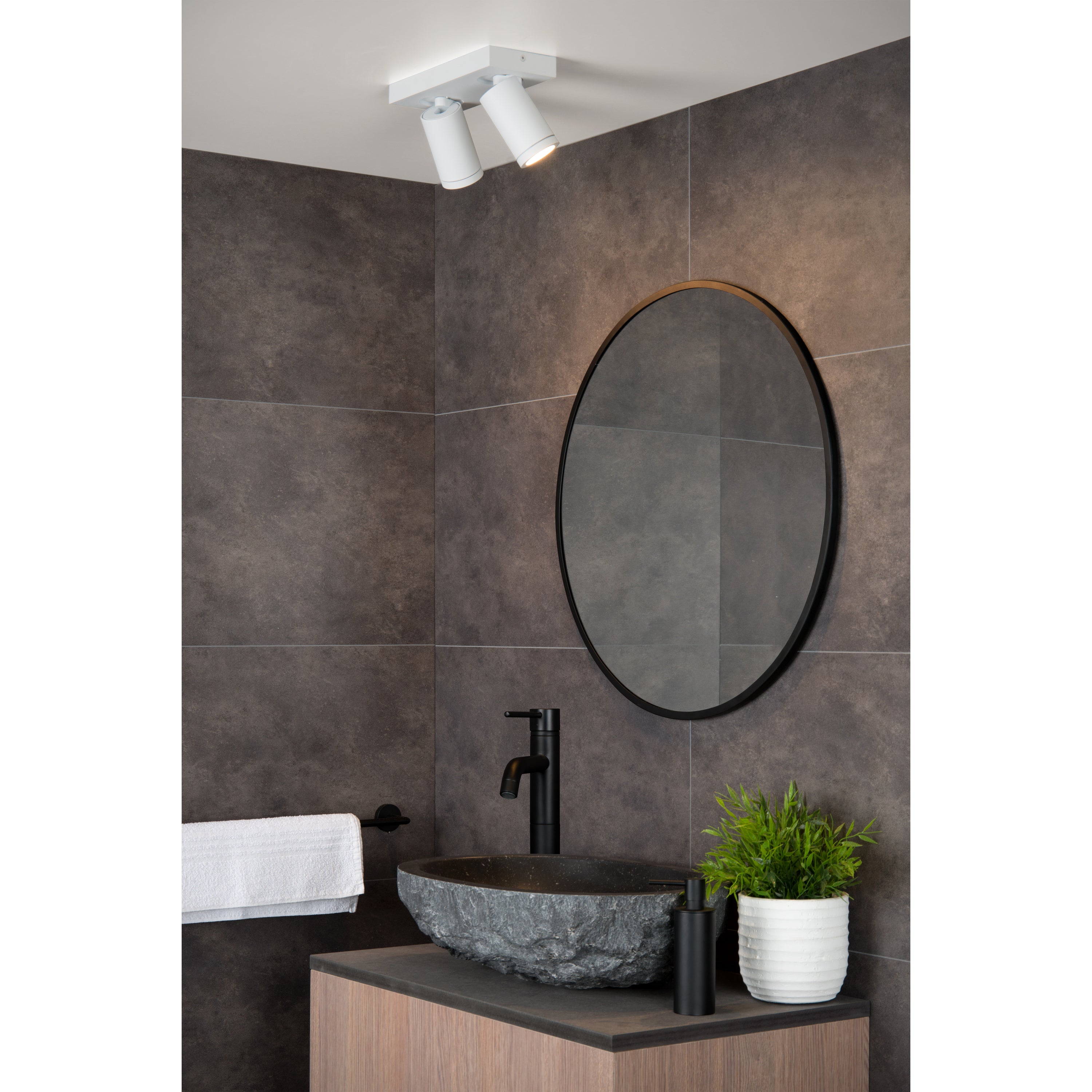 Lucide TAYLOR - Plafondspot Badkamer - LED Dim to