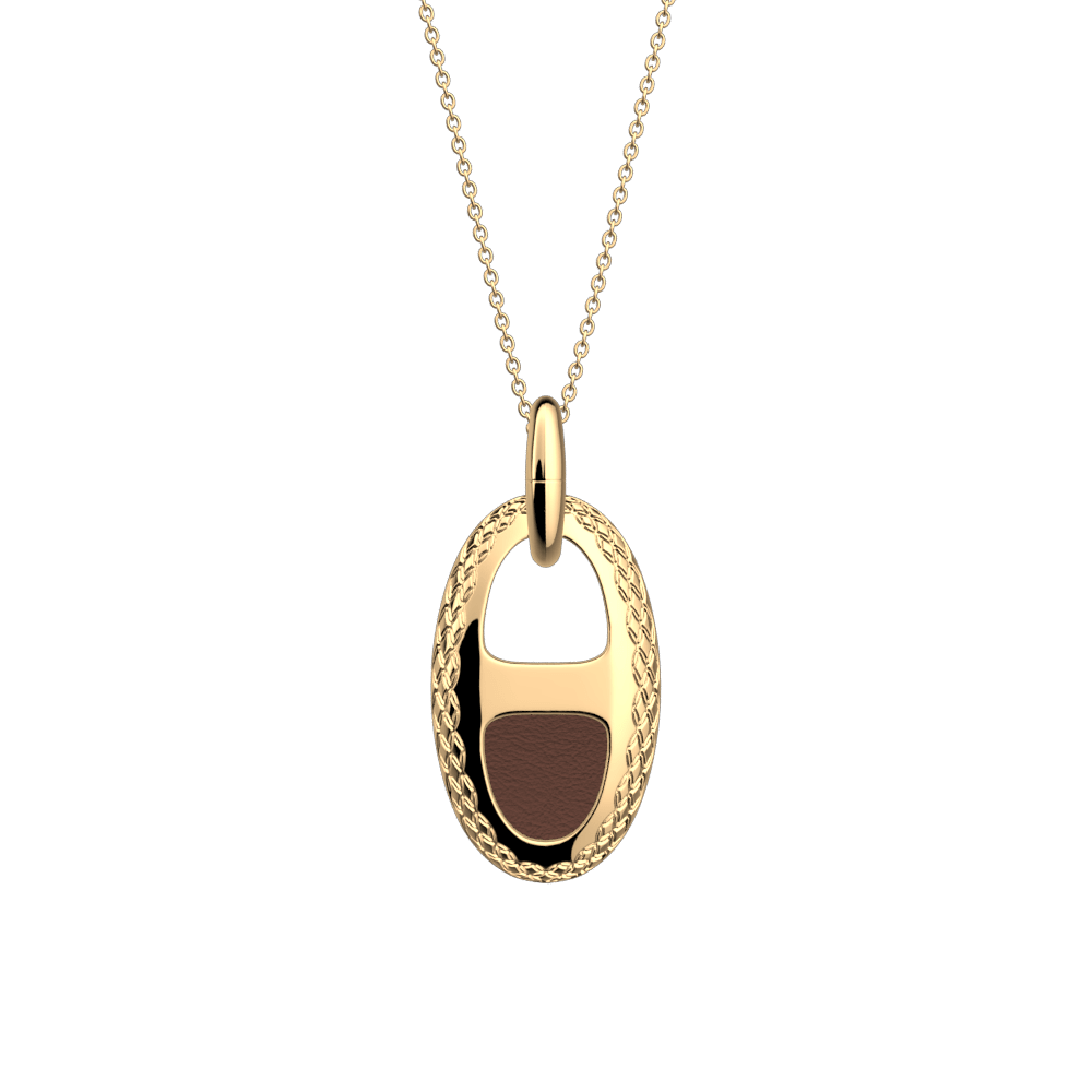 Collier Expresso, cuir réversible Marron Glacé / Mocha