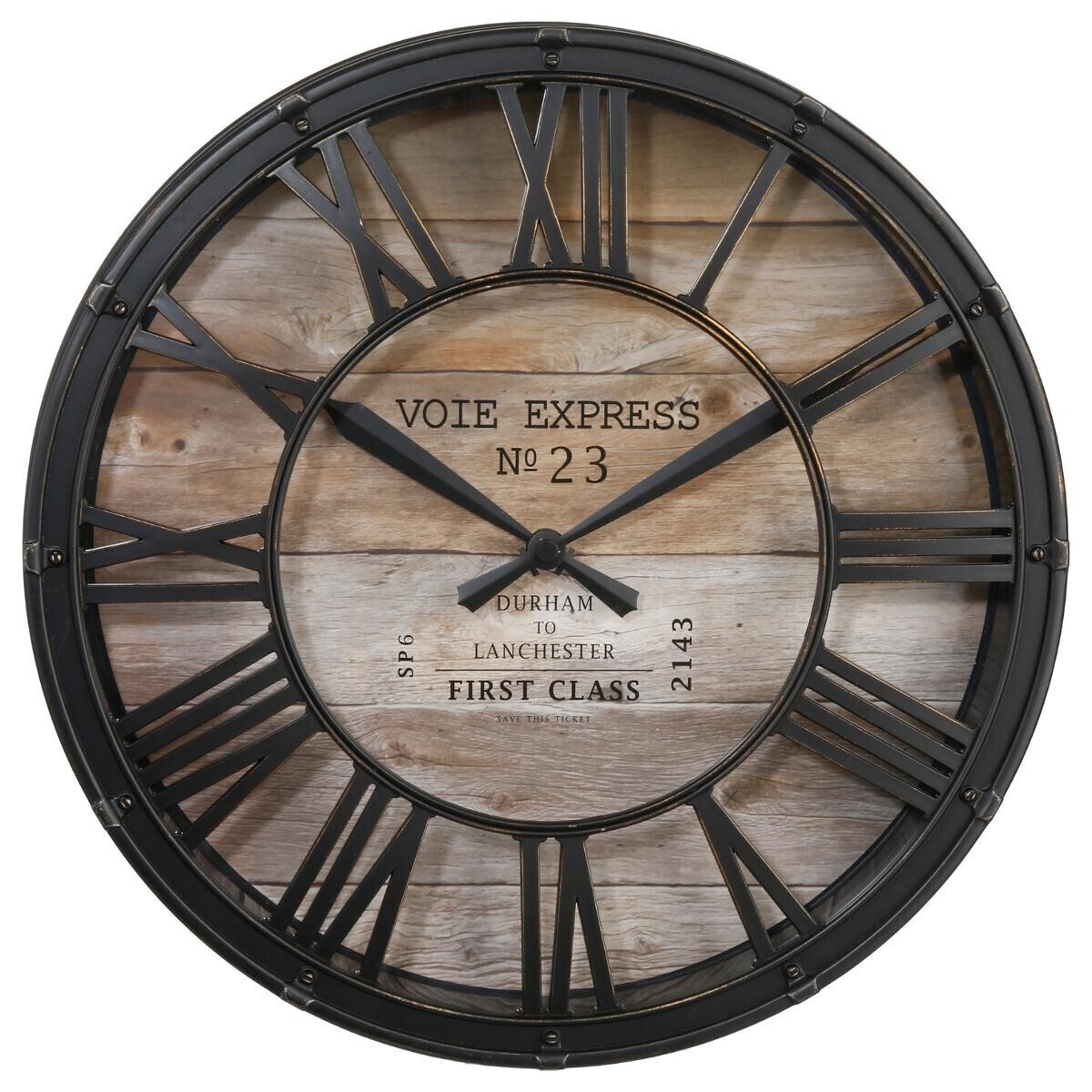 Clock"Ezio" Wood, D.39 cm