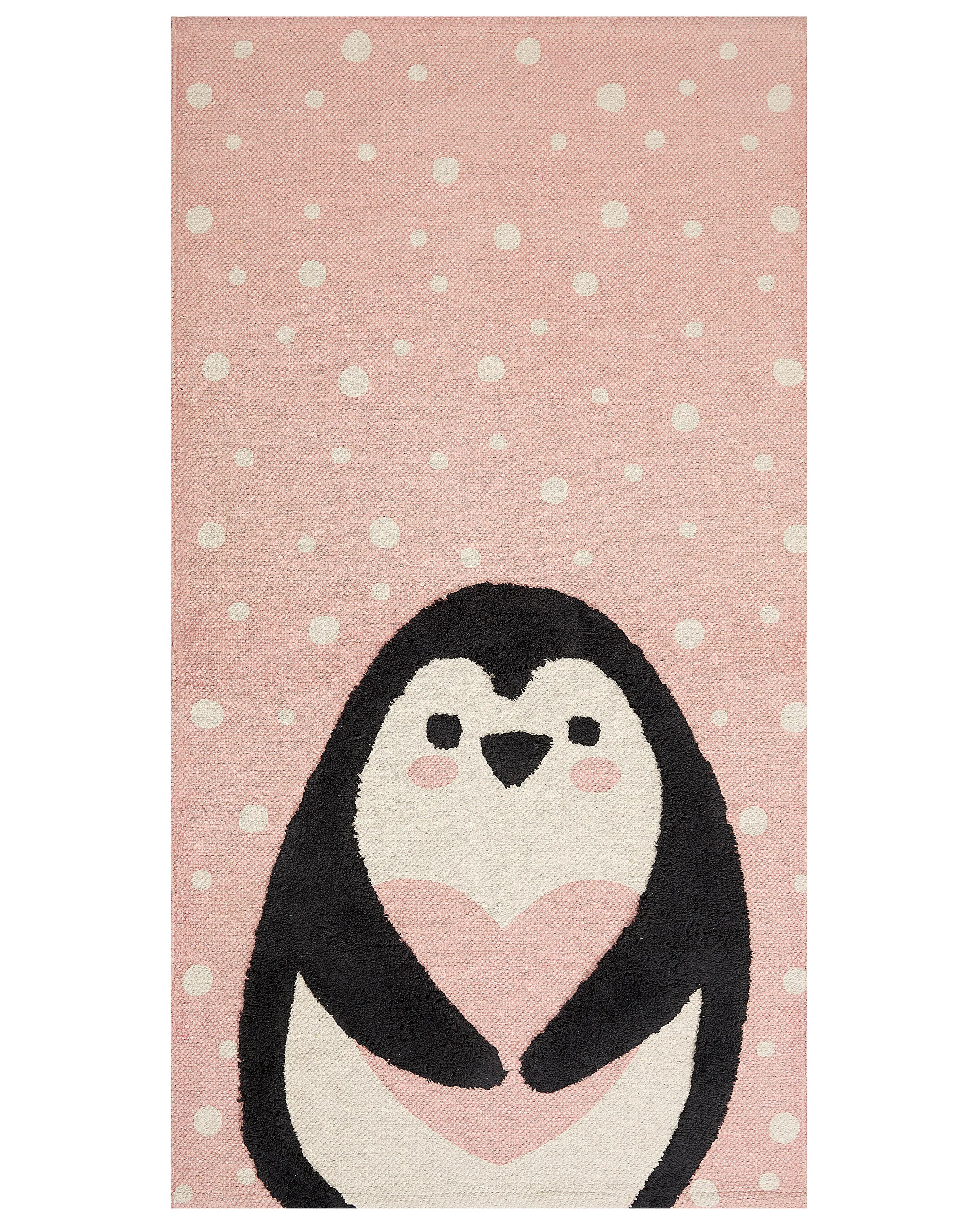 Kids Rug PENGKOL Pink 80 x 150 cm Cotton
