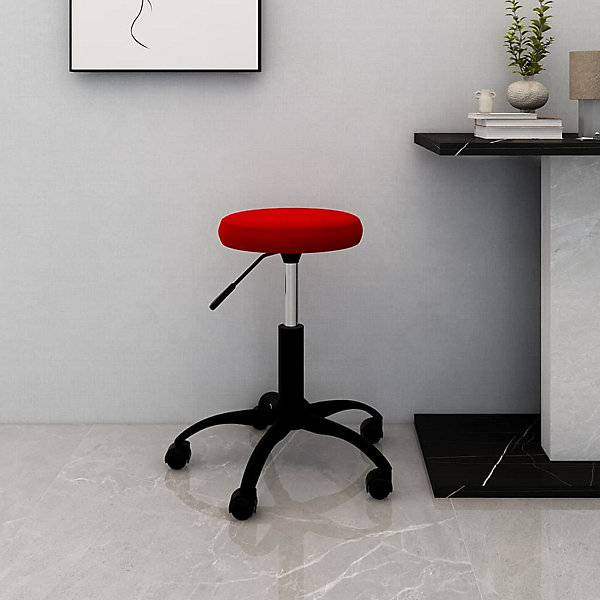 Chaise pivotante de bureau Rouge bordeaux Velours vidaXL