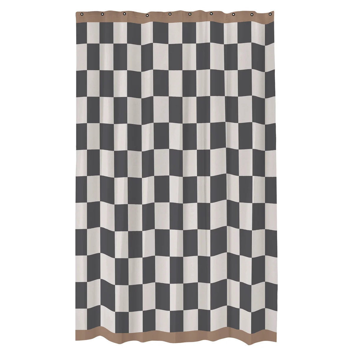 Mette Ditmer - Retro Duschvorhang, 150 x 200 cm, dunkelgrau