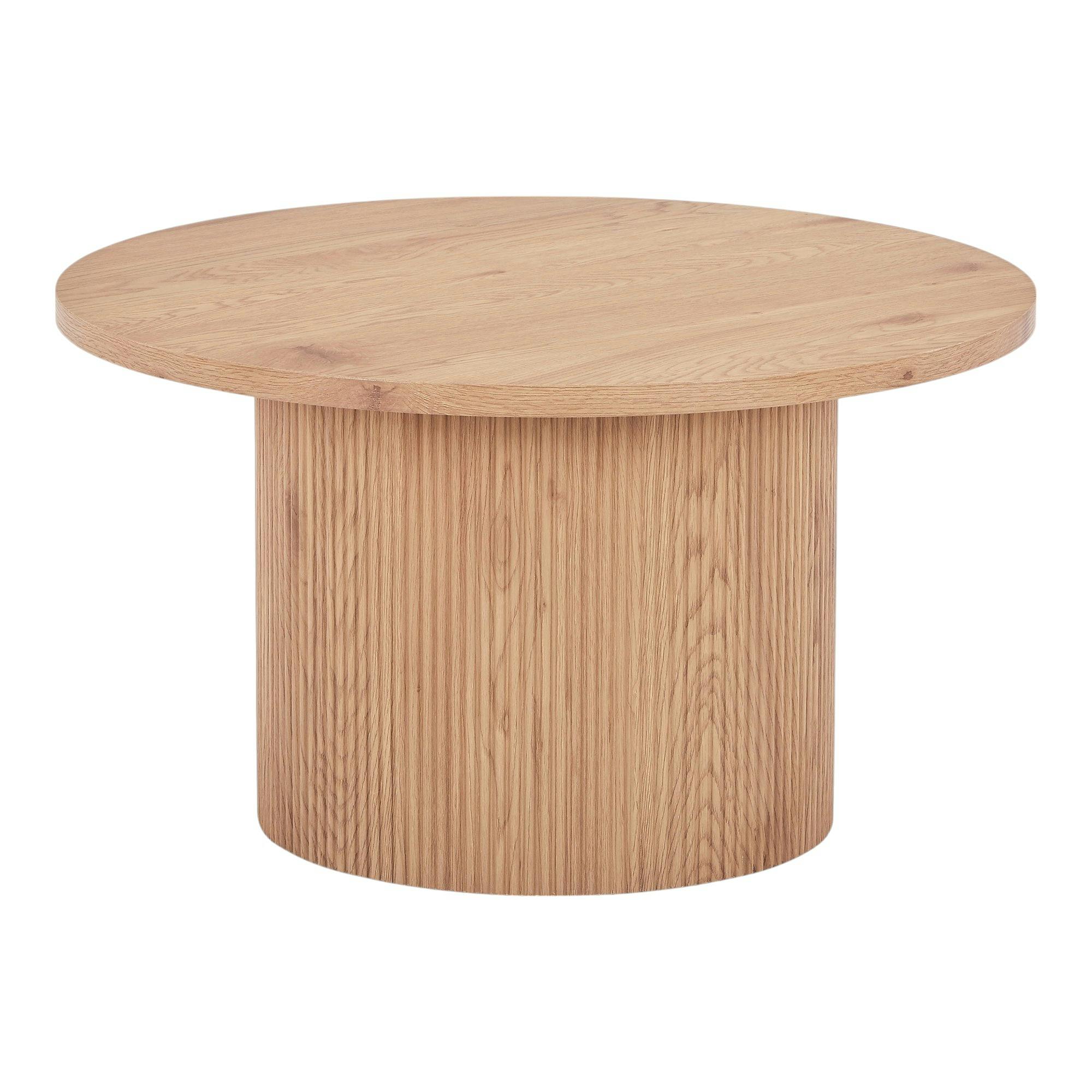 Table basse ronde effet bois blond ø80 cm MATERA