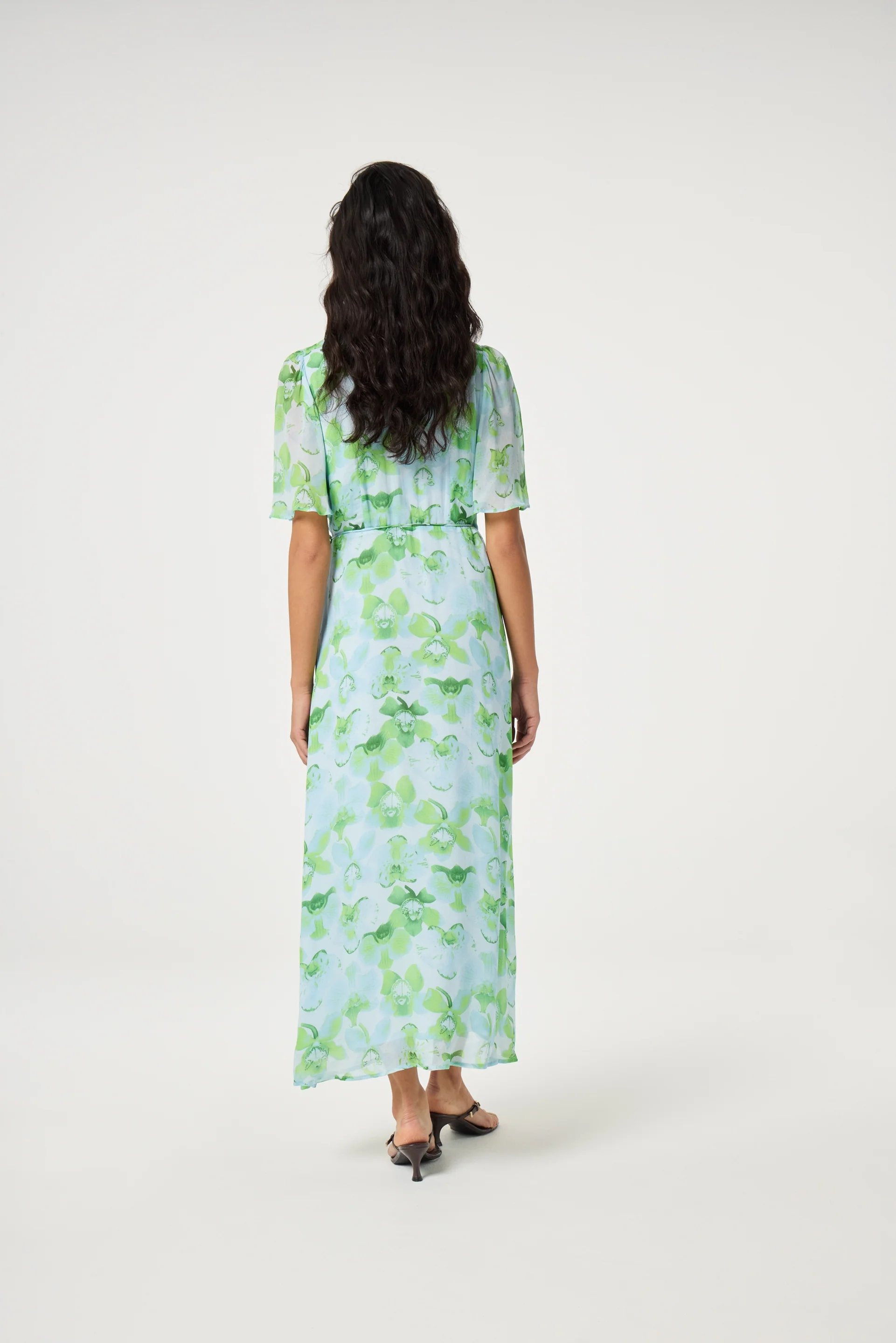 Denise Dress | Light Blue/Green