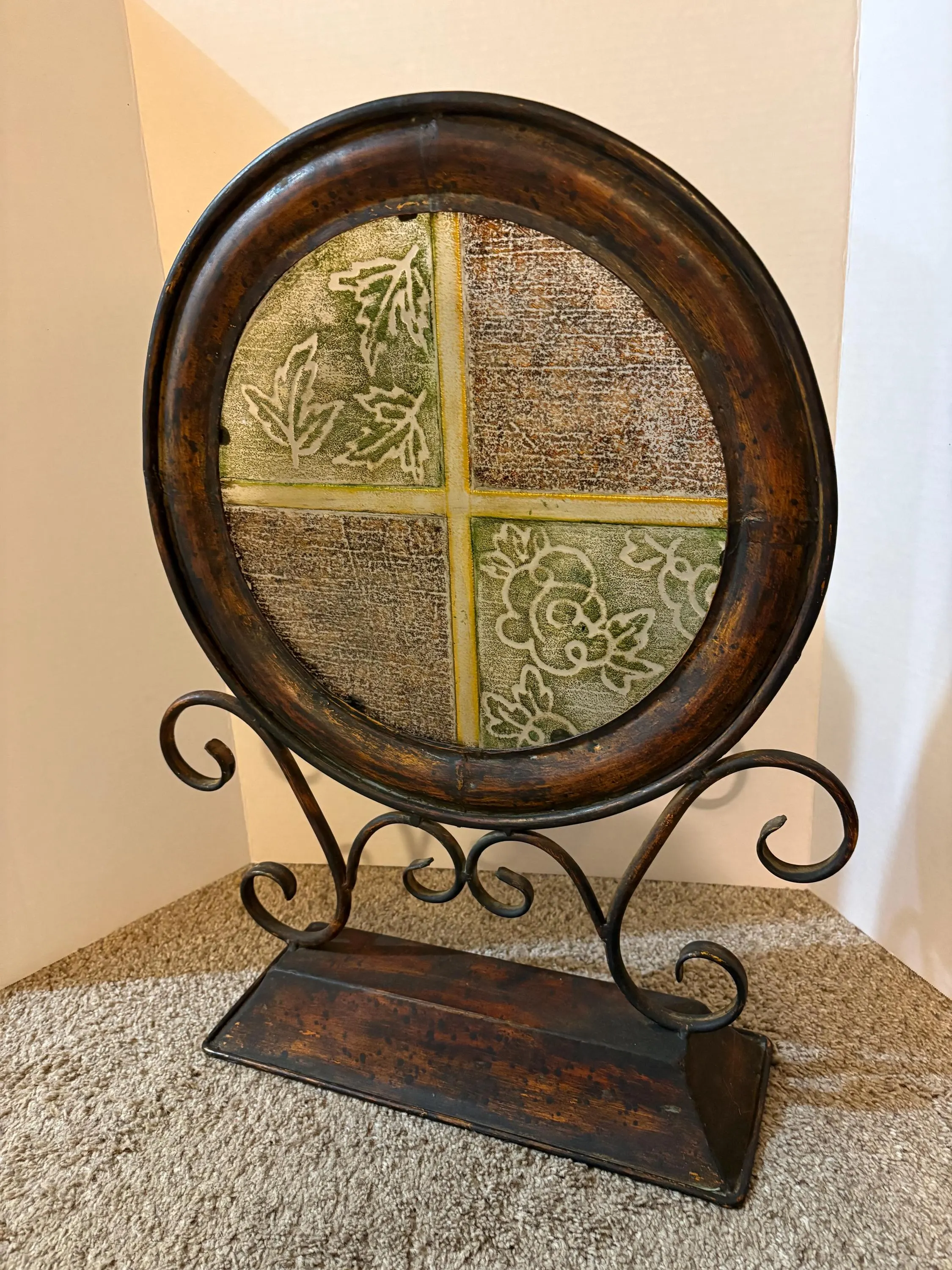Vintage Fire Place & Hearth Screen, Mantle Decor