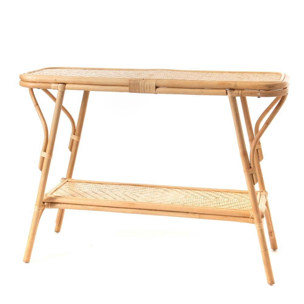 JAMBI - Console   grand modèle en rotin  marron