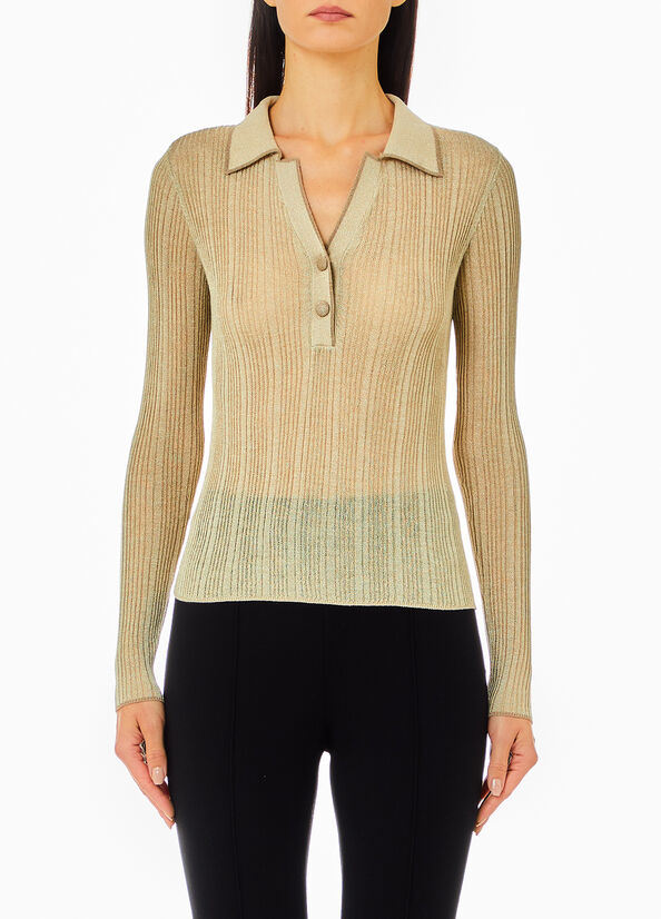 Polo in maglia lurex&reg;
