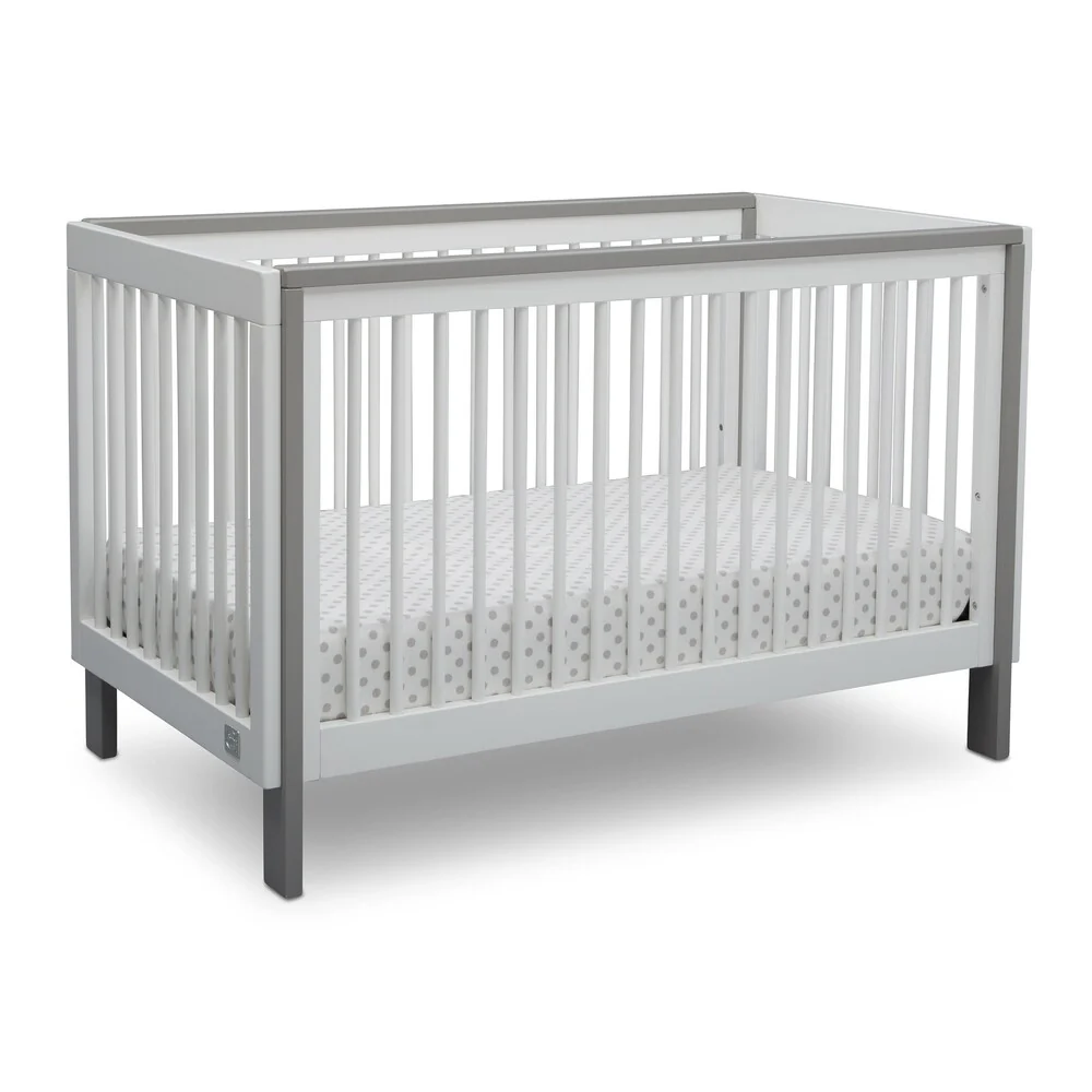 Serta Fremont 3-in-1 Convertible Crib, Bianca White with Grey