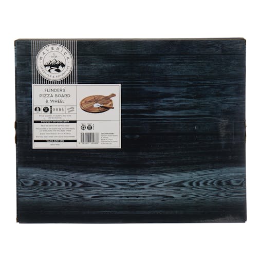 Maverick Flinders Pizza Board 44 x 33 x 1.5cm Wheel | Set of 2