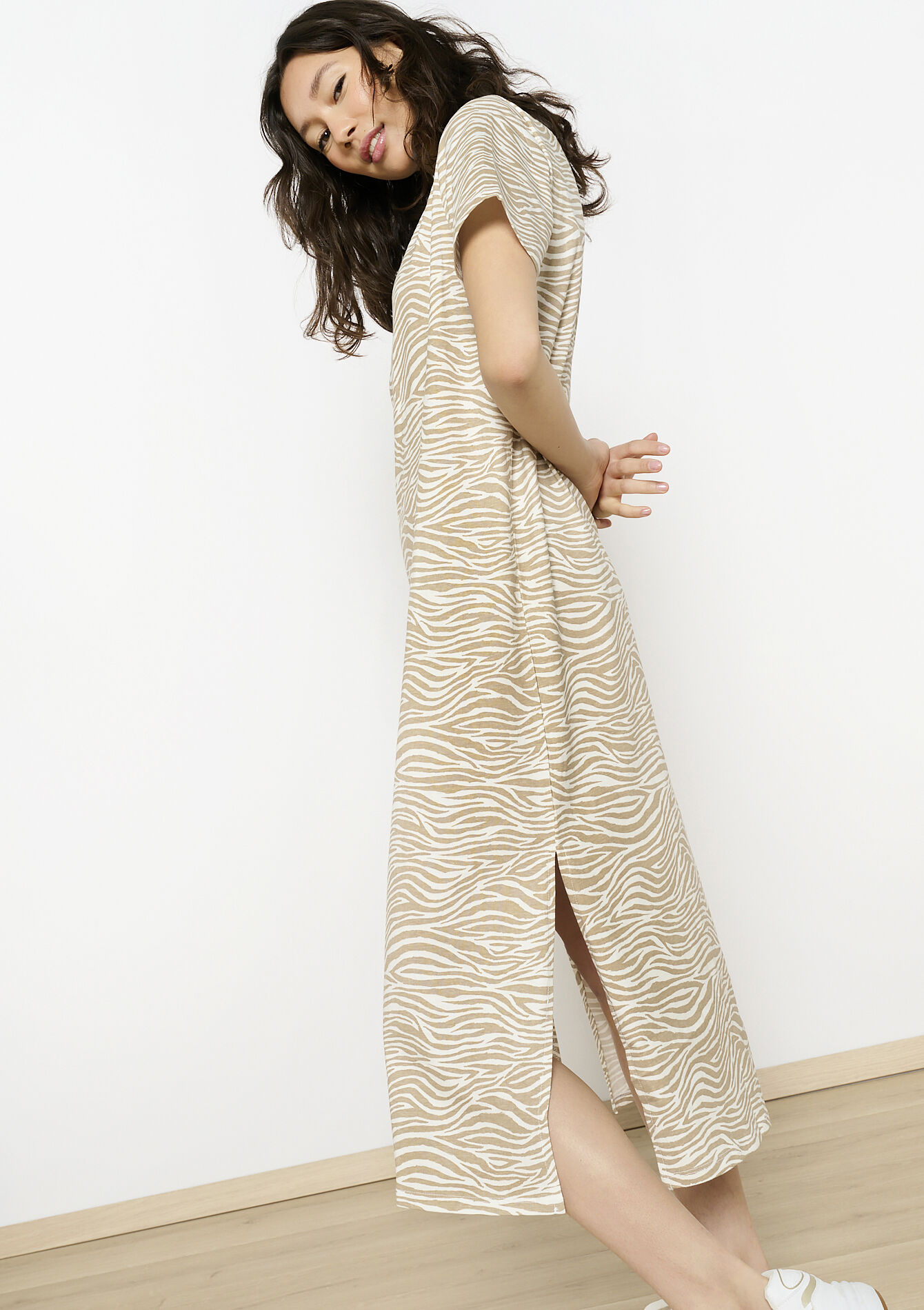 T-shirt jurk met zebraprint