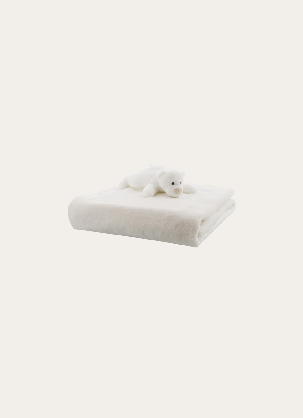 PLAID DOUDOU AVEC PELUCHE EN RELIEF OURS