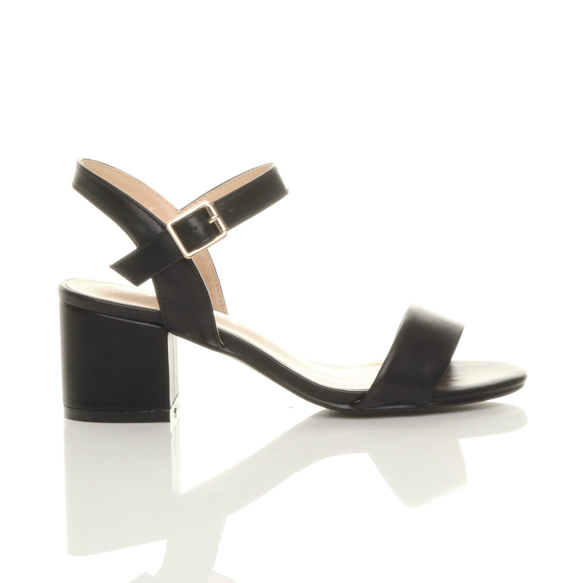 AJVANI Mid Block Heel Strappy Sandals