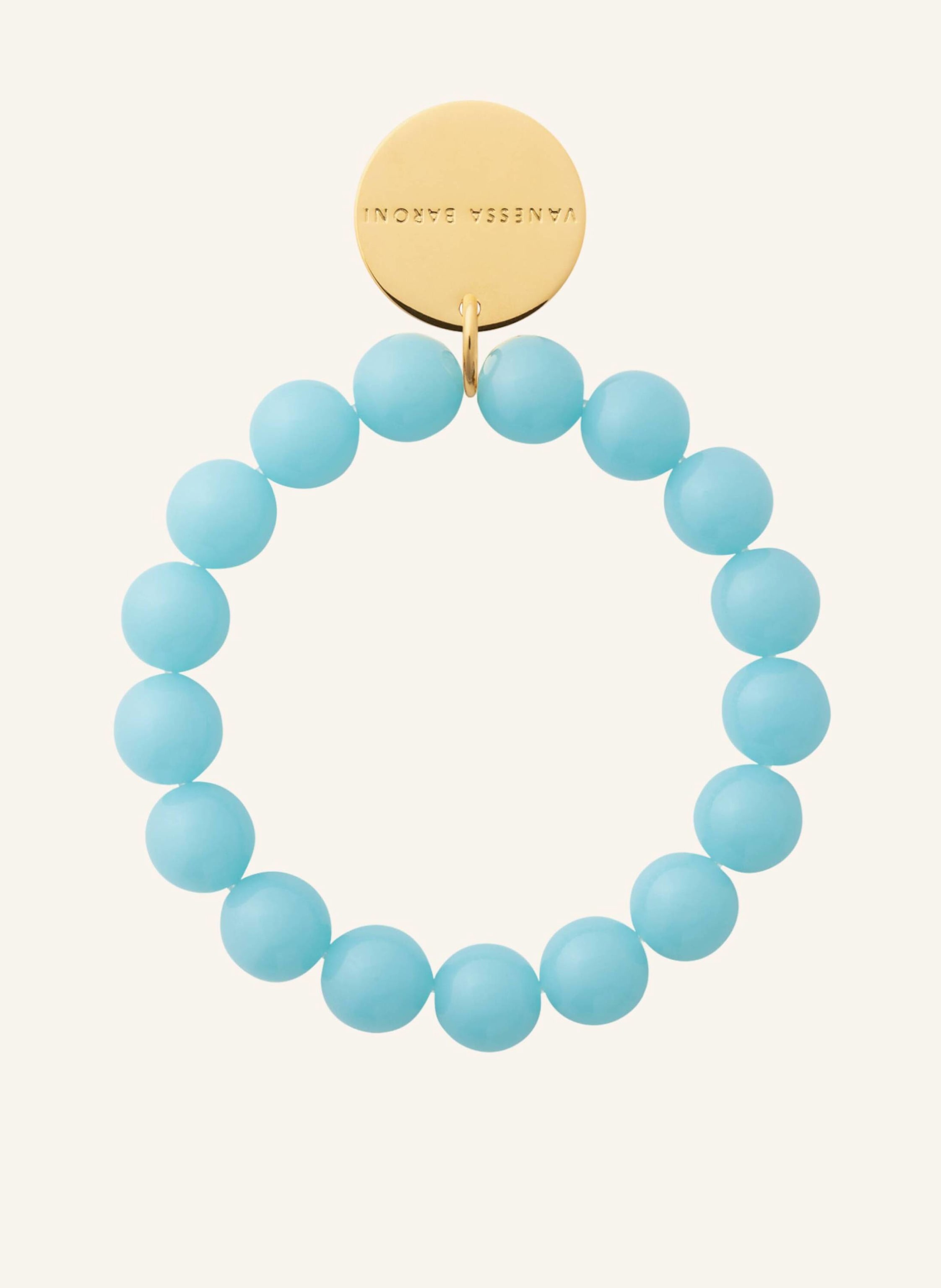 VANESSA BARONI Armbänder MINI BEADS FLEX BRACELET OPALINE BLUE by GLAMBOU