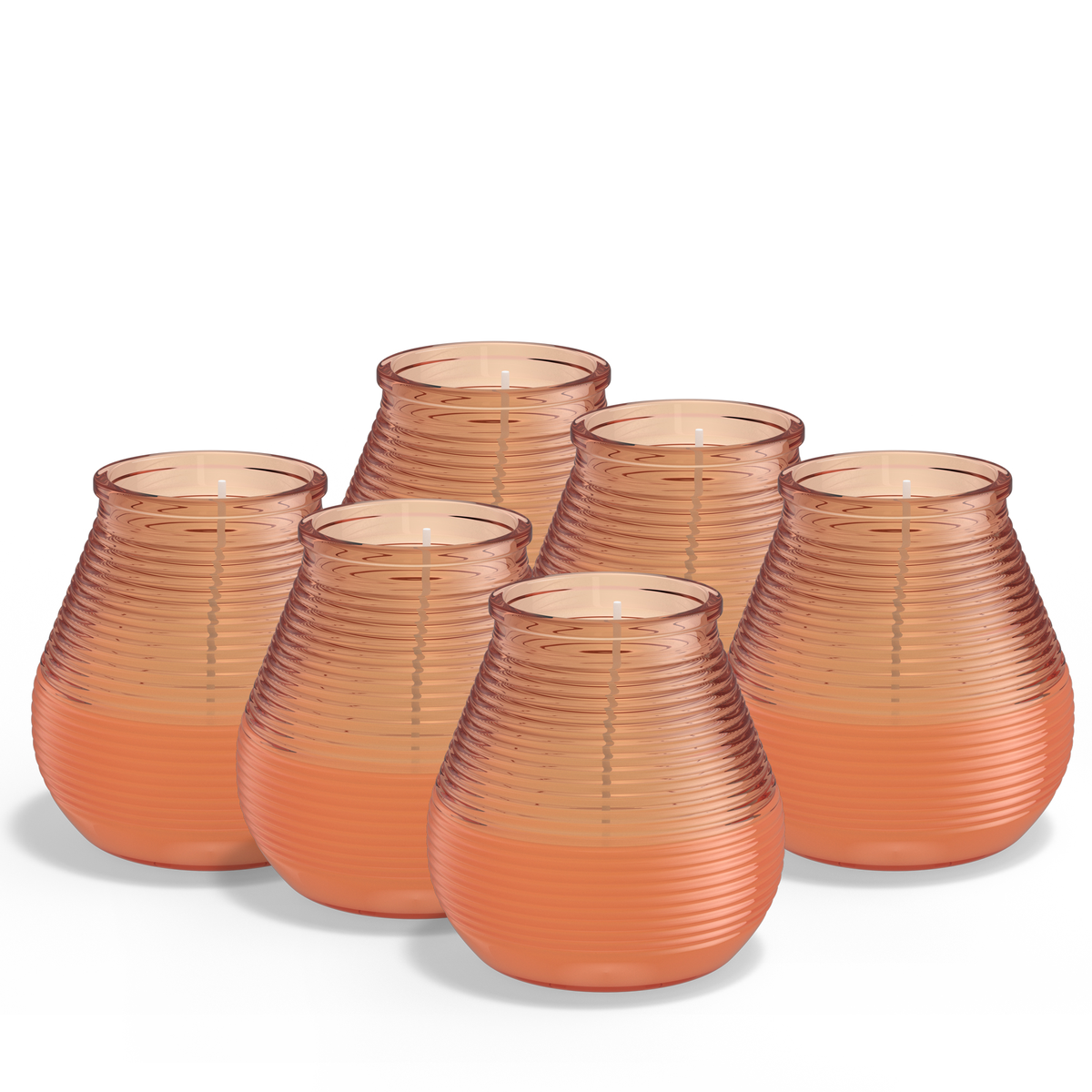 Bolsius buitenkaars True Citronella - 6 stuks - koraal