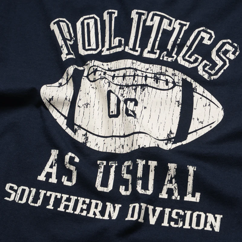 Politics Athletics Tee - Navy