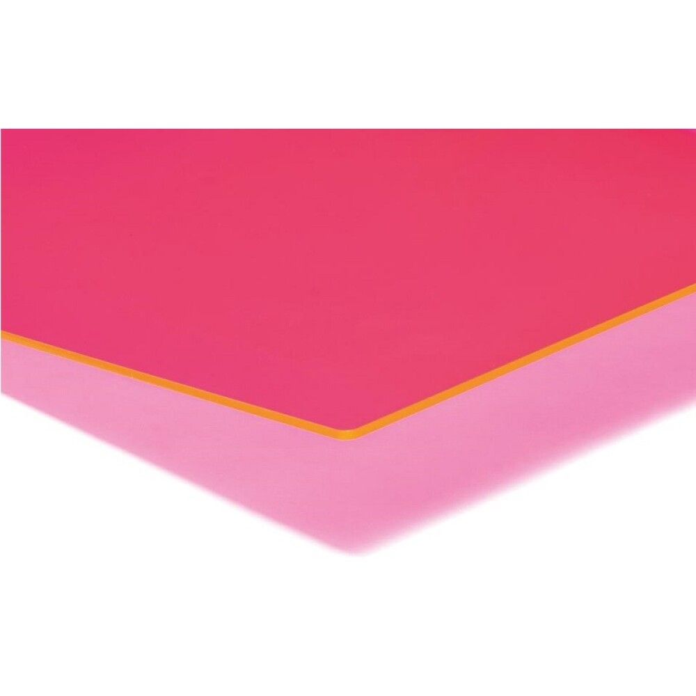 HOBBYPLATE AKRYL RØD/ROSA 3X750X1000MM