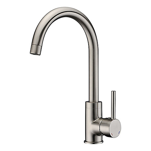 Edouard Rousseau - Mitigeur évier ILO Inox - Bec Tube Mobile- Aérateur économie d'Eau