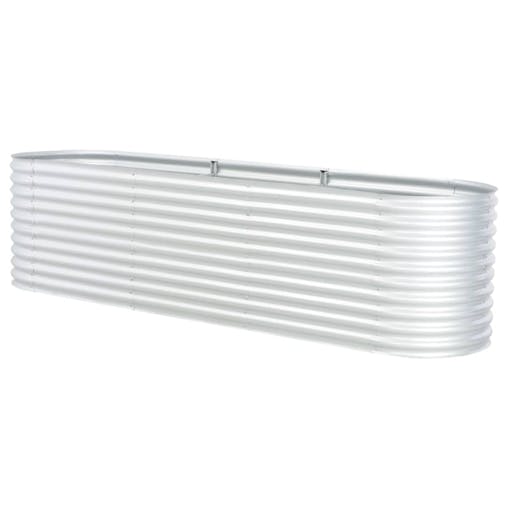 NNEVL Garden Raised Bed 320x80x81 cm Galvanised Steel Silver