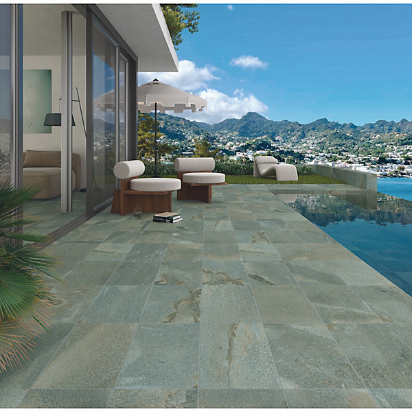 Carrelage intérieur / extérieur effet pierre naturelle 30x60 cm BALI turquesa