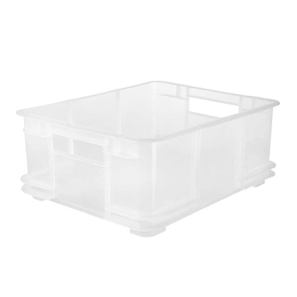 Caisse de Rangement Empilable 20 litres Euro-Box L - Naturel