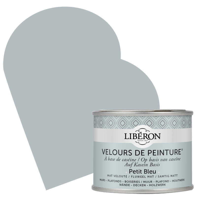 Peinture pour murs Velours de Peinture petit bleu mat 0,125 L LIBERON