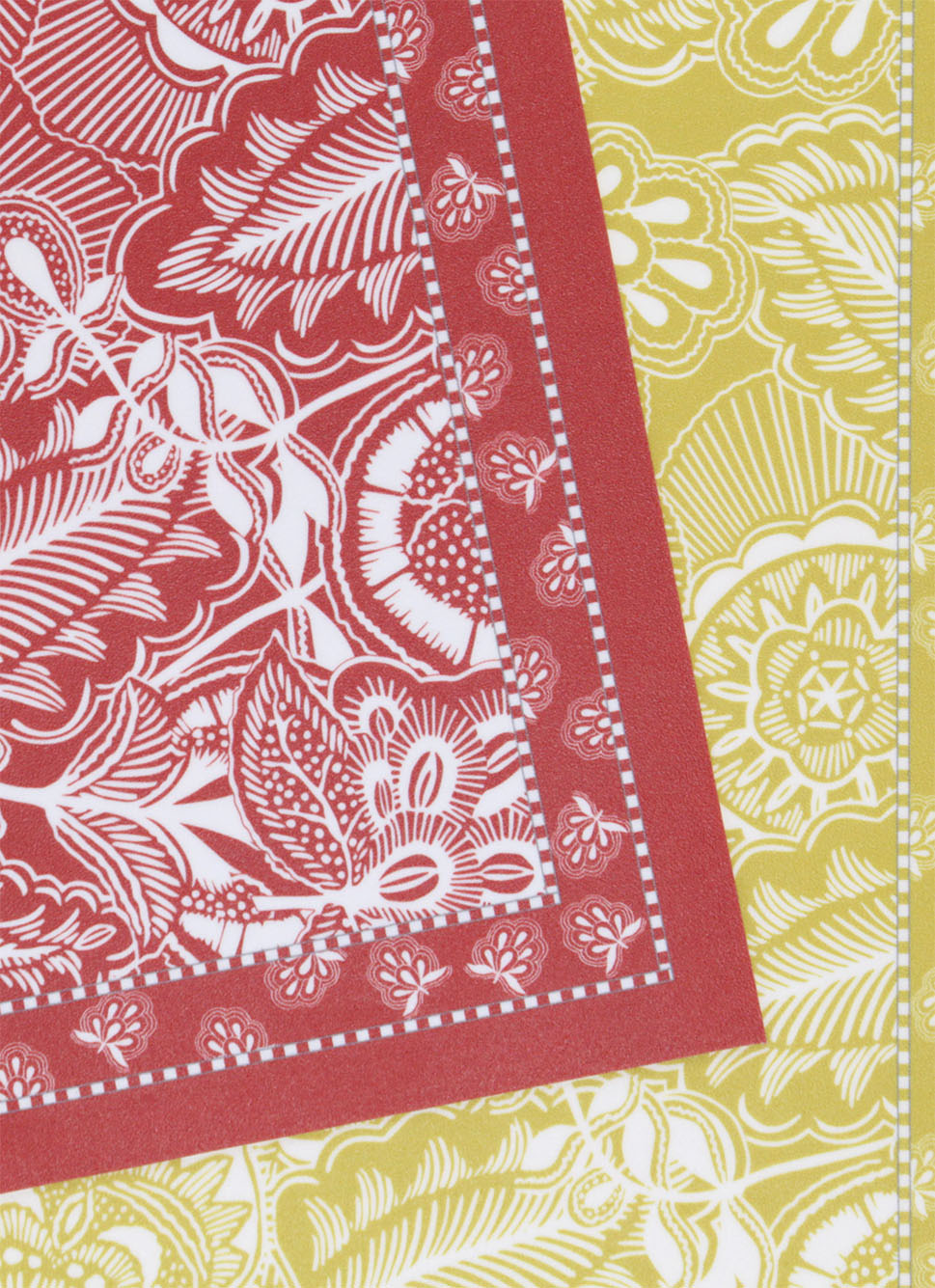 SET DE TABLE PLASTIFIÉ – MOTIF STYLE BANDANA VERT ANIS