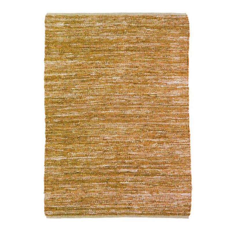 SKIN - Tapis en cuir tressé jaune 160x230
