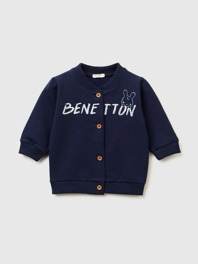 Warm sweatshirt with logo print