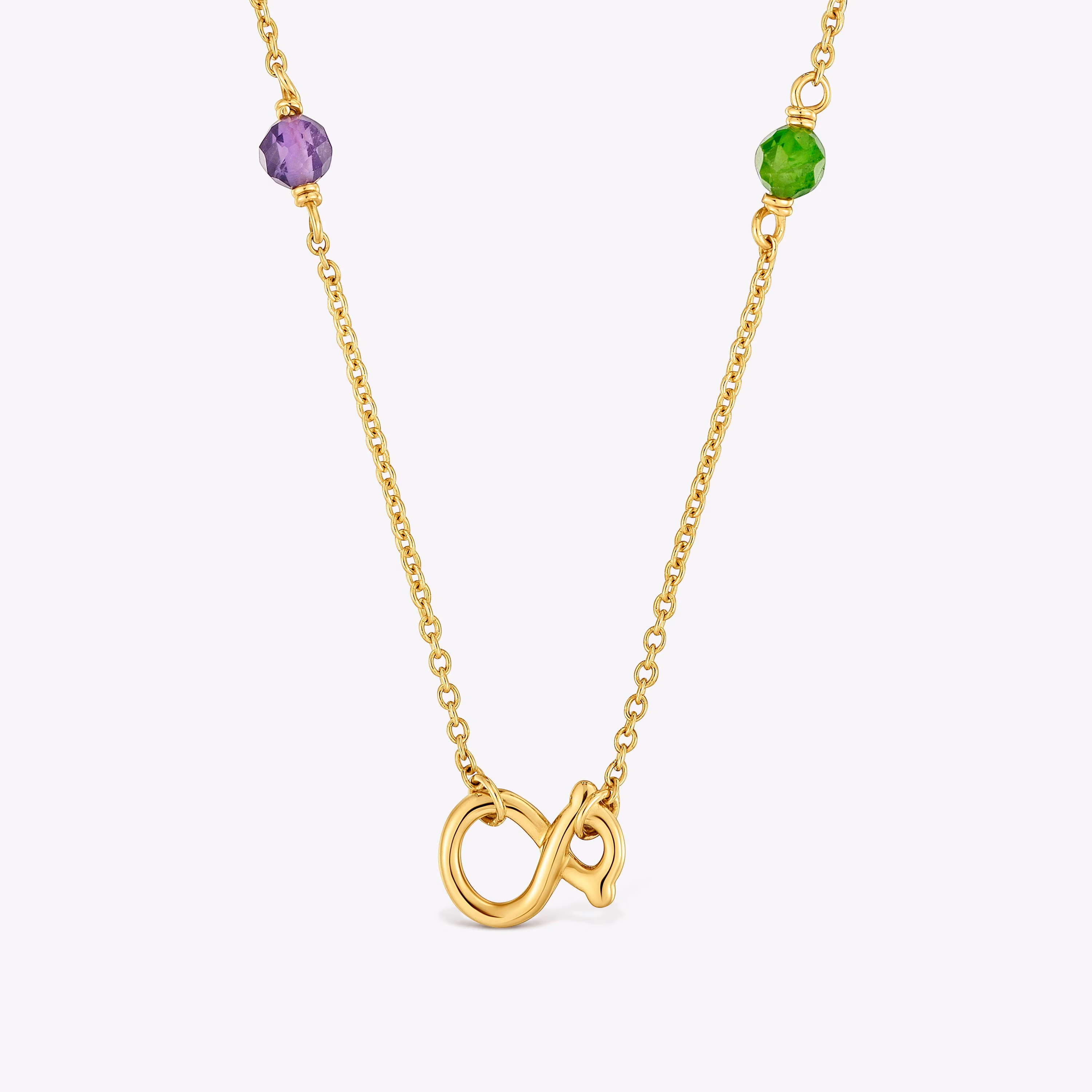 Collar de oro 9 kt, gemas y motivo oso 8 mm TOUS Infinity