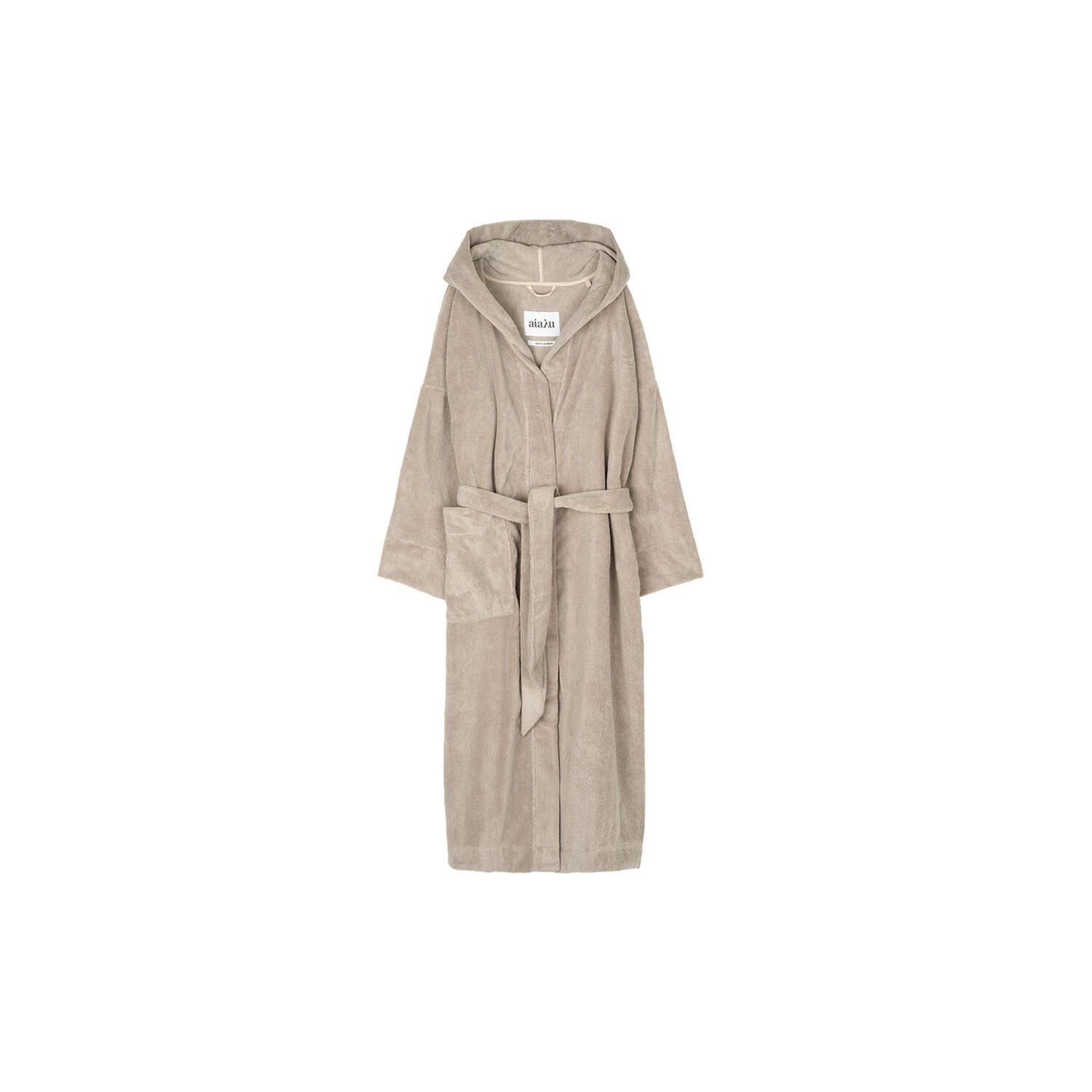 Hooded Bathrobe Terry, dried linen