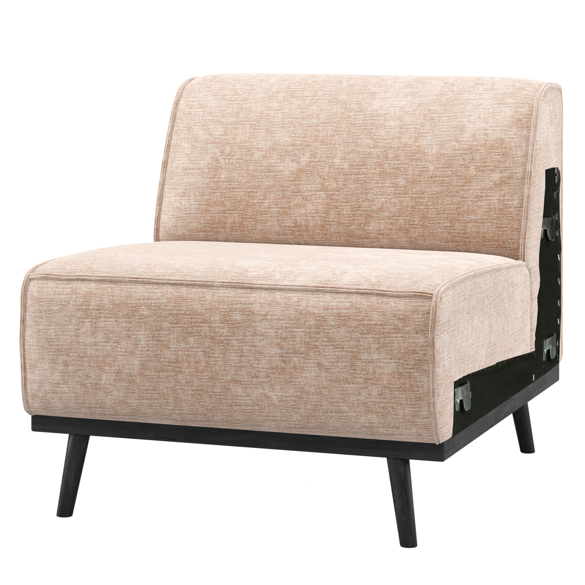 WOOOD 1-zits element bank Statement - Chenille - Velvet Naturel - 77x79x93