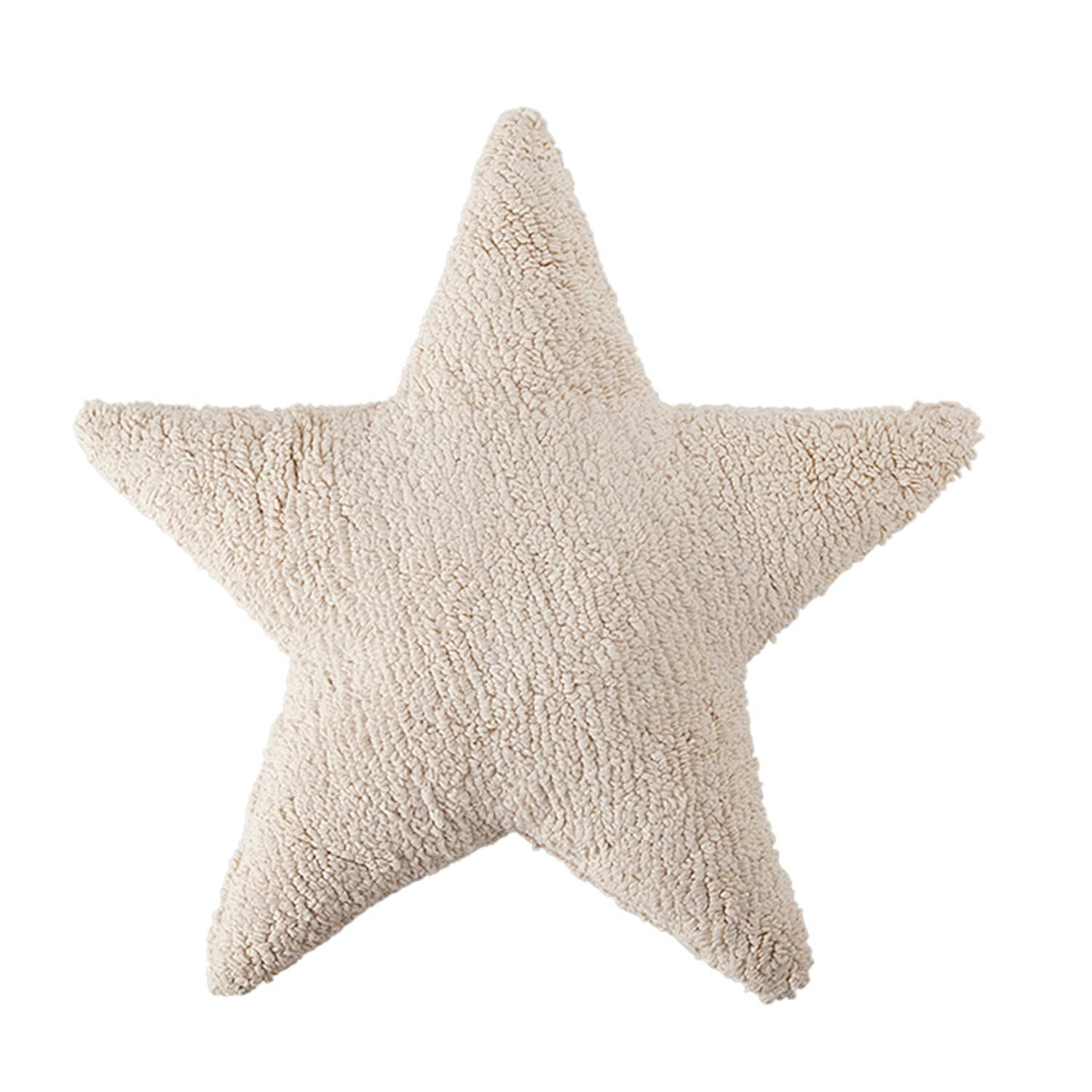 STAR - Coussin étoile en coton beige 54x54