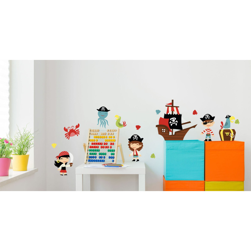 Planche de stickers Pirates 48 x 68 cm
