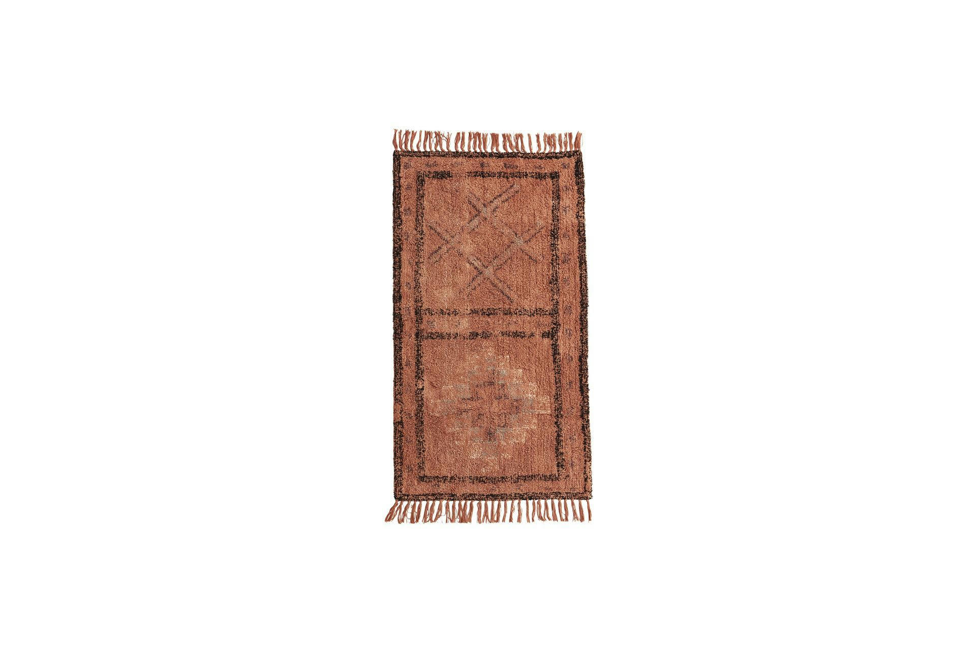 CHARCA - Tapis en coton orange 70x140cm