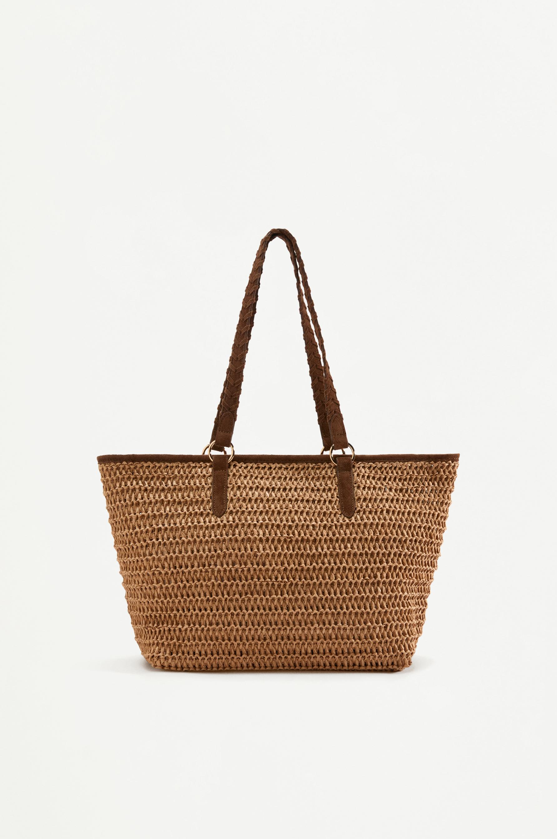 Bolso shopper efecto serraje