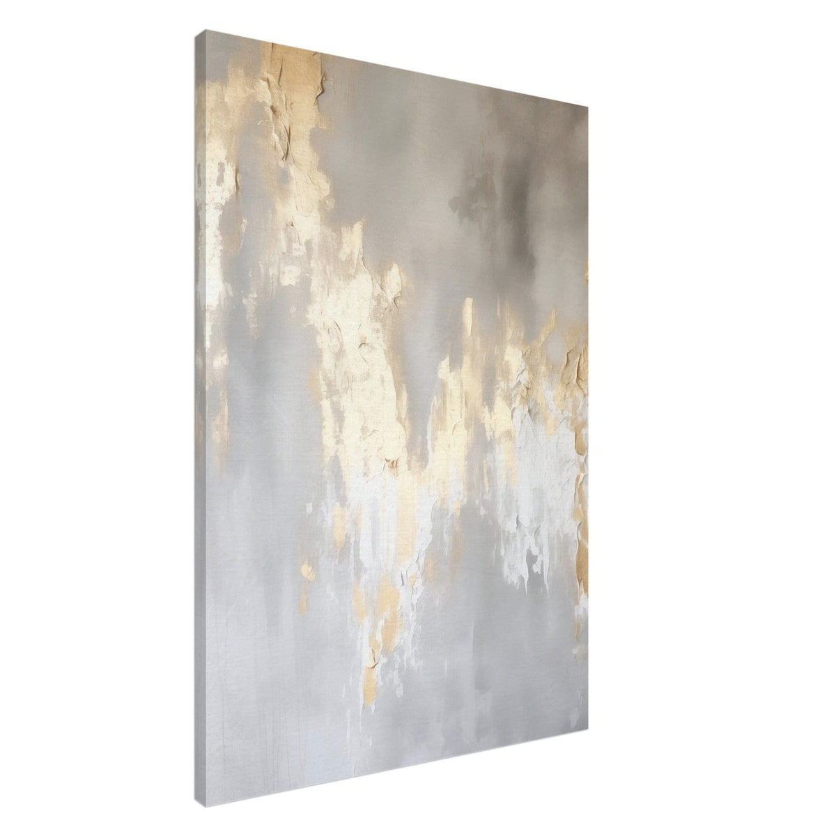 Artfulprints Canvas Abstract – Golden touch canvas - 100x150 cm - Grijs