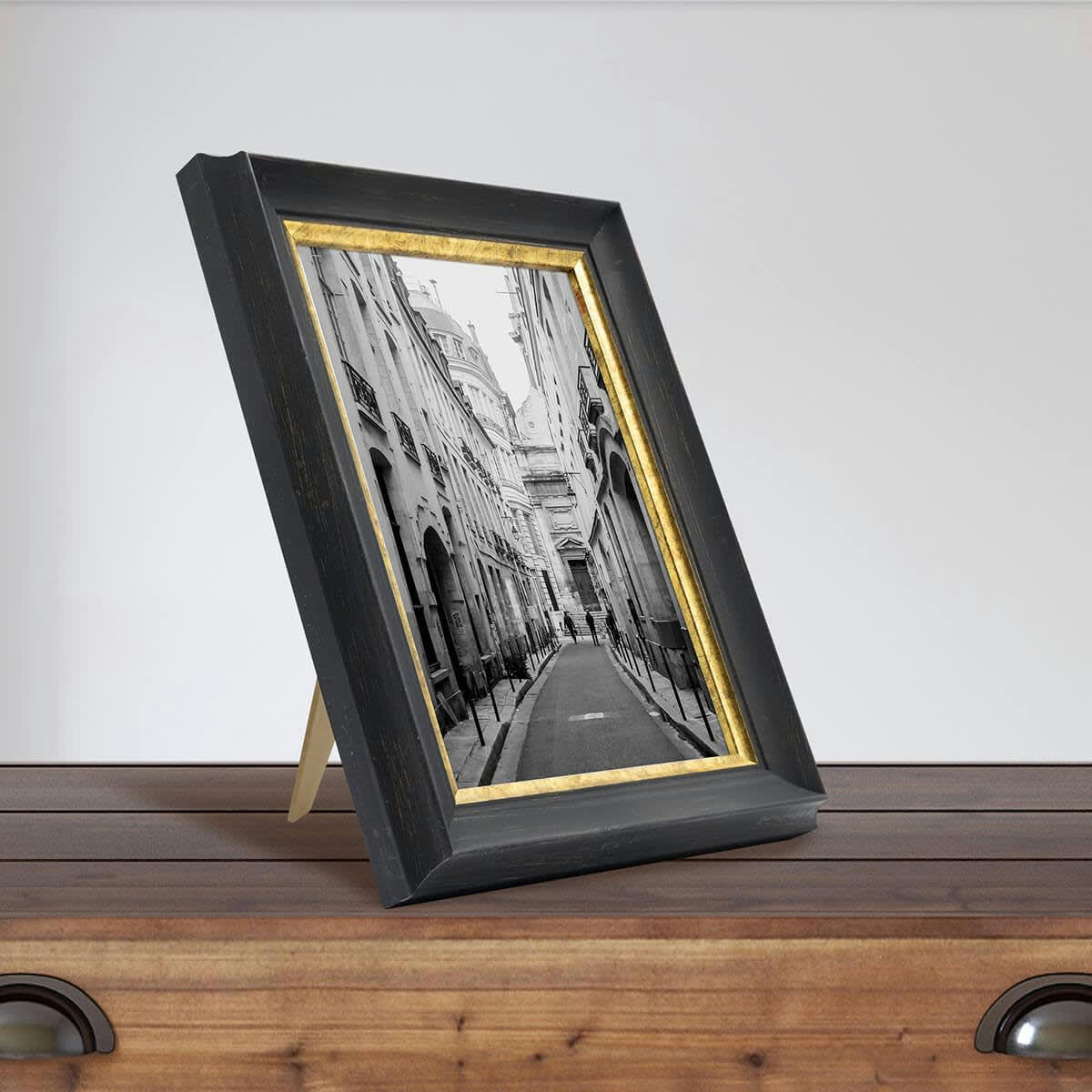PANDORE - Cadre photo noir et finition doré 13x18 cm résine recyclée