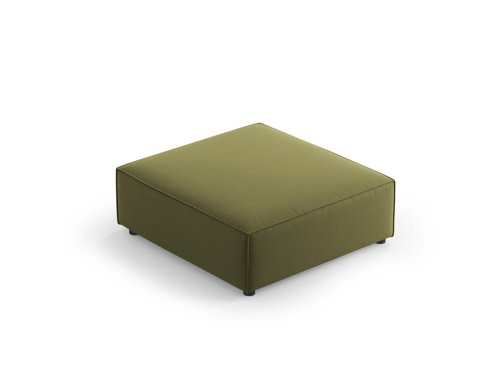 Cosmopolitan Design Poef Arendal flueel, lichtgroen - 80x102x40cm