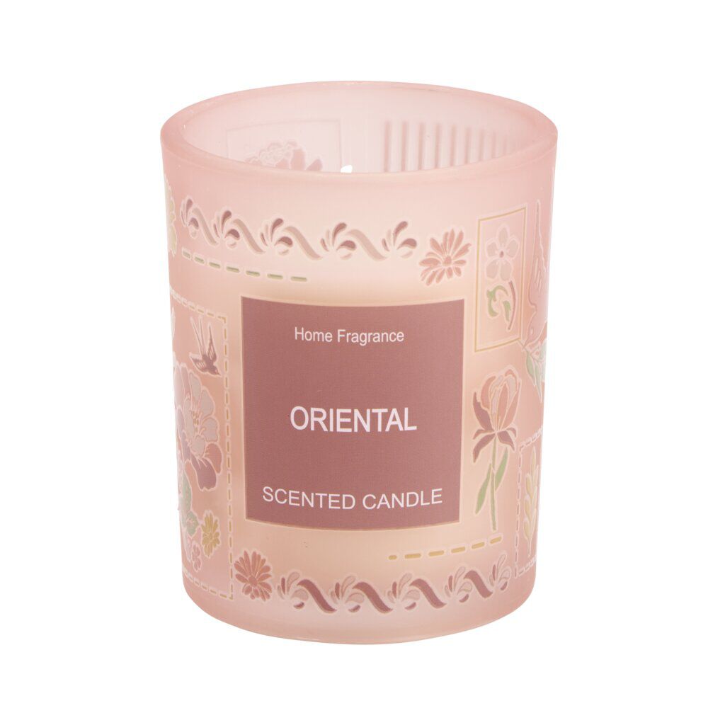 Bougie parfumée pot en verre voyage 40H Ø8xH10cm (3 modèles)