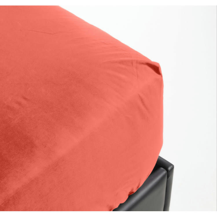 PERCALE MONTELEONE - Drap housse en percale orange 160x200