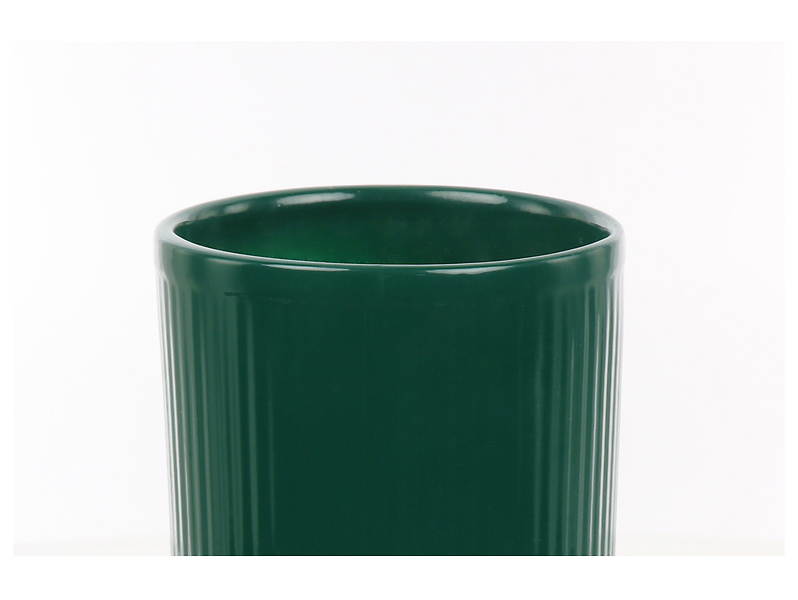 Wazon cylinder ceramiczny 31 cm zielony