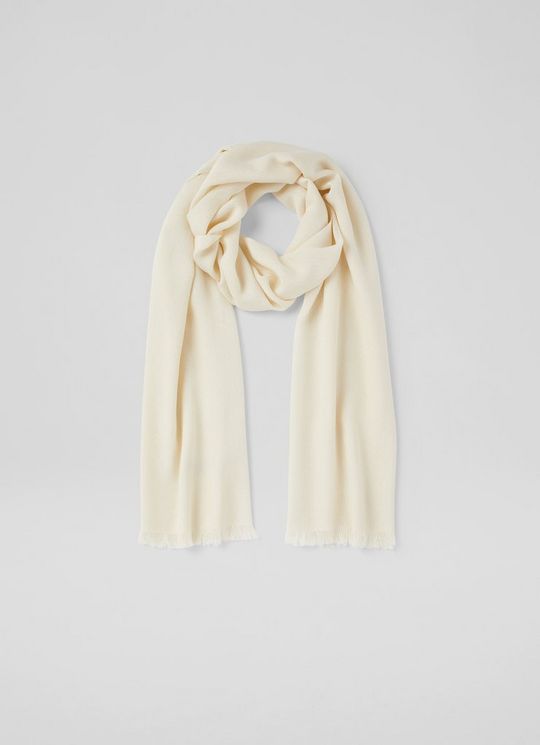Sutton Cream Modal-Wool Blend Scarf